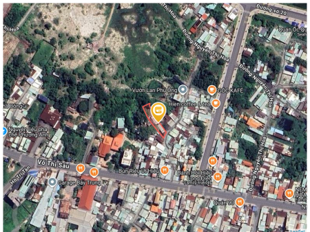 Bán đất 596.9m² có sẵn 300m² thổ cư ngang 9,7m giá 2.6 tỷ tại Đường Võ Thị Sáu Xã Long Điền