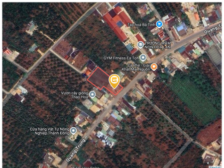 Bán đất 1896m² có sẵn 200m² thổ cư ngang 20.6m giá 17.5 tỷ tại Đường Quang Trung Xã Dliê Ya