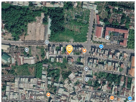 Bán đất 62.5m² có sẵn 62,5m² thổ cư ngang 5m giá 4.98 tỷ tại Phường Đông Hòa