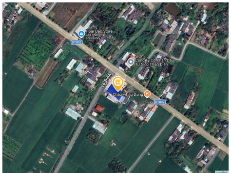 Xưởng 1929m2 (37x44) nở hậu 51m, góc 2MT ĐT 832, Bình Trinh Đông, Tân Trụ, Long An, giá đầu tư 9 tỷ TLCC
