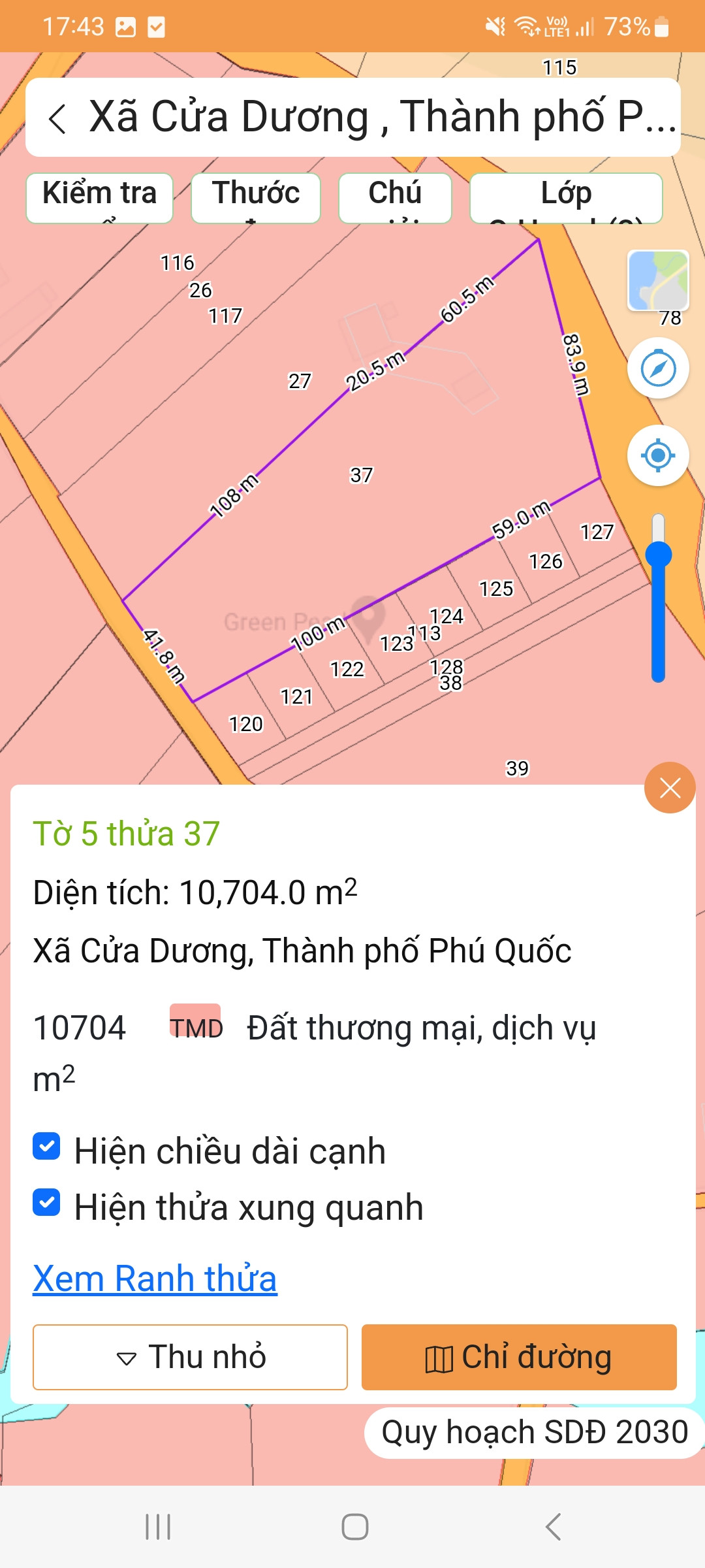 Bán đất 10704.2m² giá 35 tỷ Đặc khu Phú Quốc