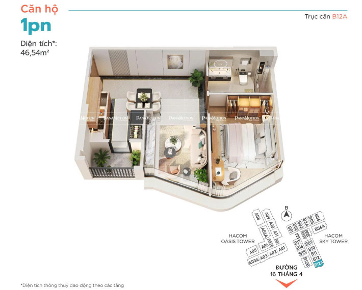 BÁN CĂN HỘ HACOM TOWER NAM KHÁNH HÒA – BÀN GIAO CHUẨN 4*