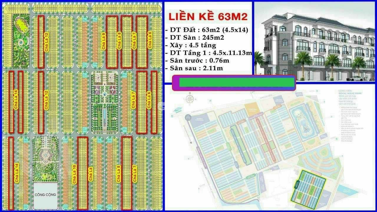 Bán gấp liền kề 63m2, 64m2, 65m2 Vinhomes Ocean Park 2 Hưng Yên
