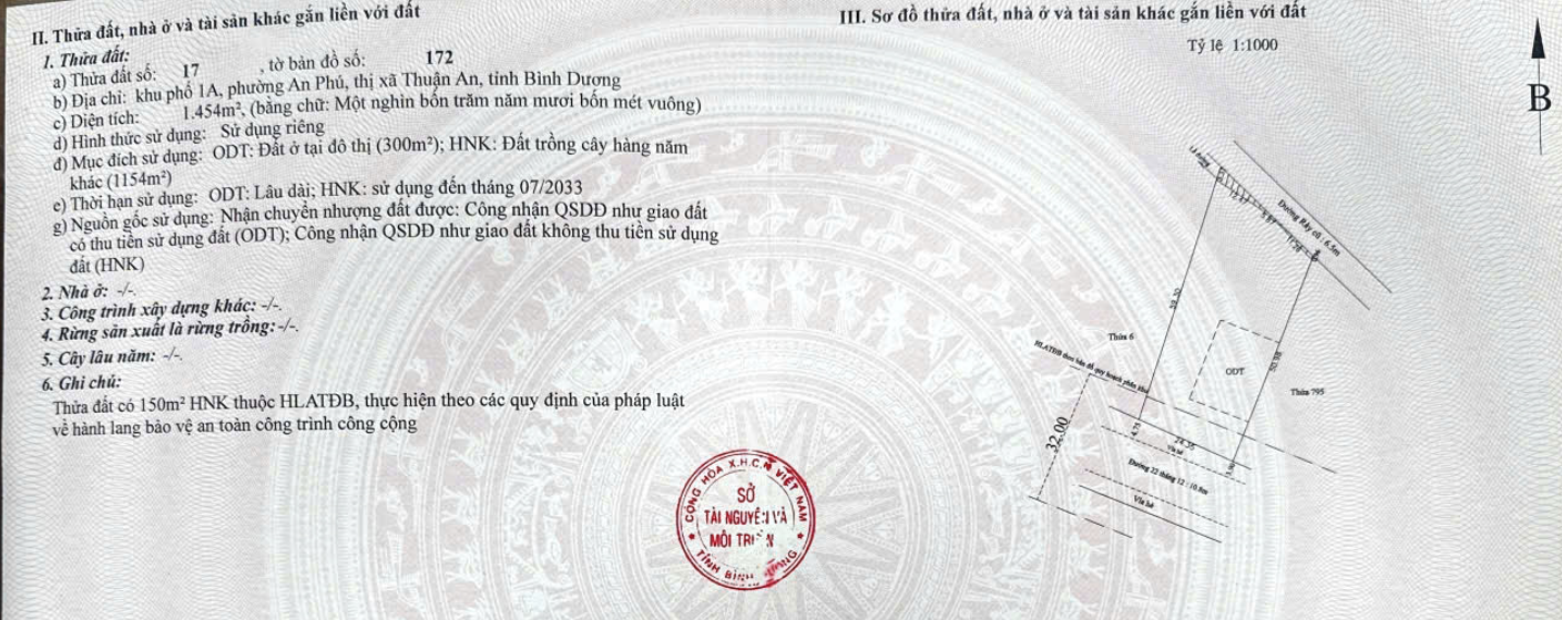 BÁN LÔ ĐẤT MẶT TIÊN ĐƯỜNG 22/12 NGAY NGÃ 6 AN PHÚ