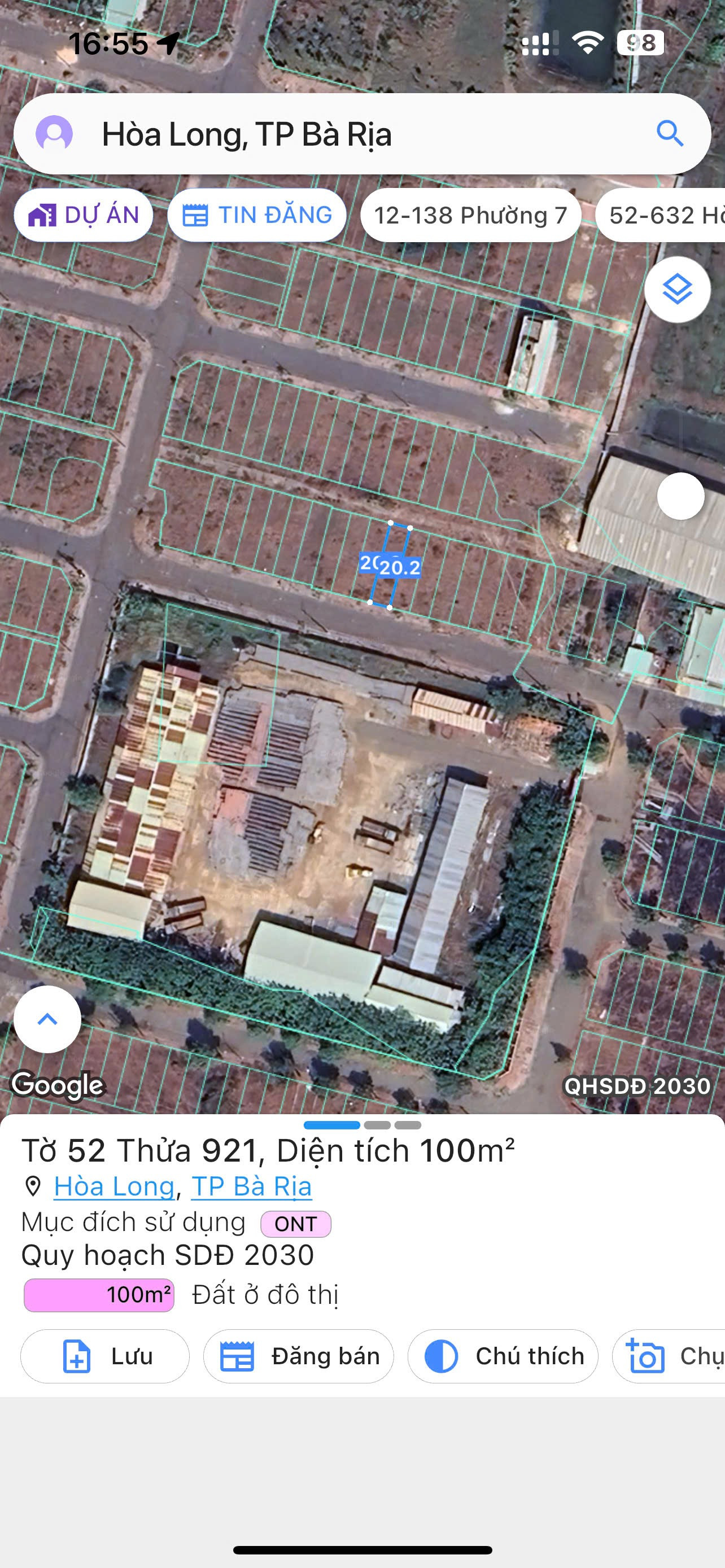 Bán đất 100.7m² giá 1.18 tỷ Phường Tam Long