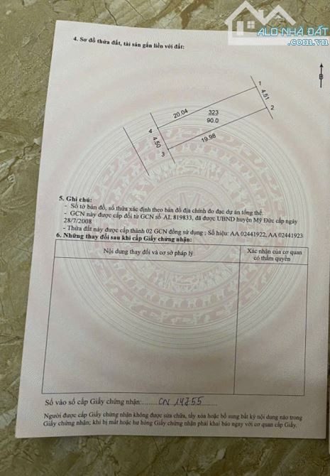 Bán Đất 90m2 có sẵn 90 m2 thổ cư giá 2.3 tỷ tại Đường 429 Xã Đồng Tâm Huyện Mỹ Đức Hà Nội
