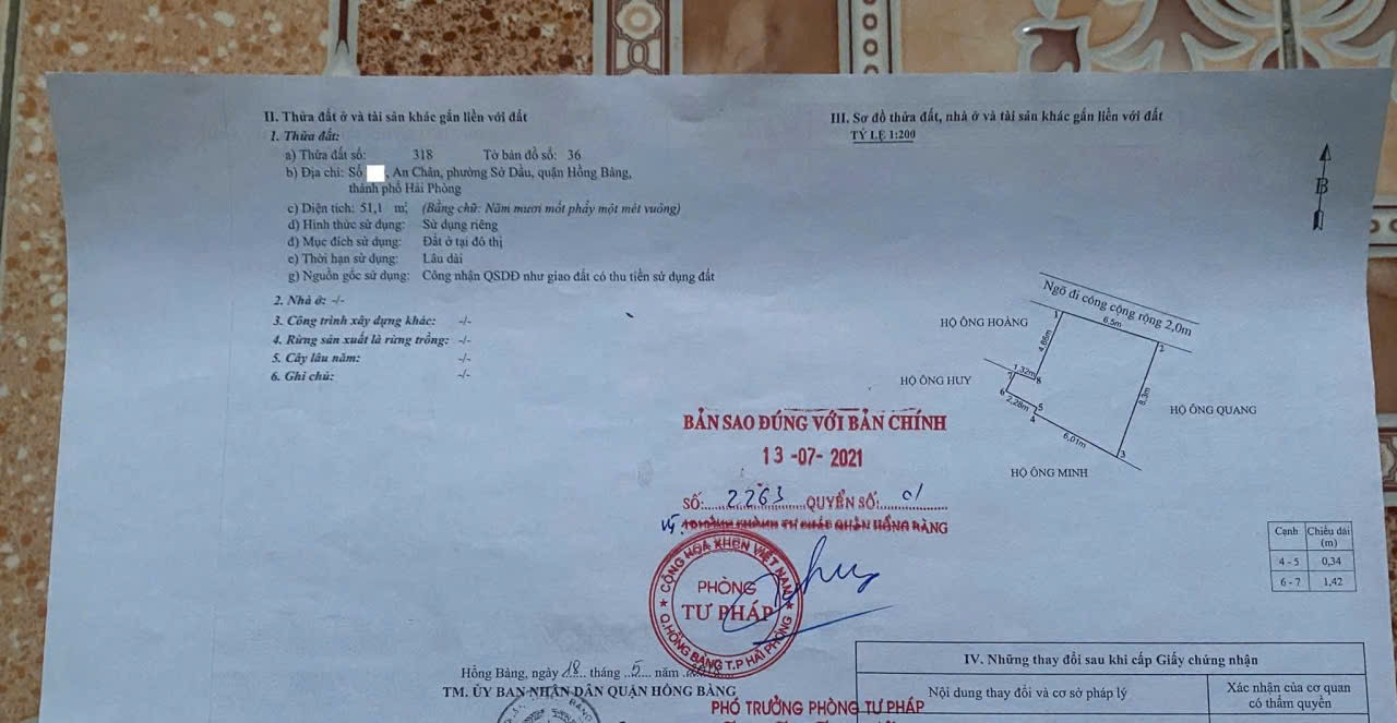 🏡 BÁN NHÀ TRUNG TÂM SỞ DẦU – HỒNG BÀNG – HẢI PHÒNG

📐