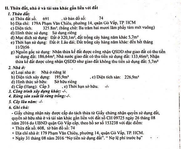 Bán nhà Phạm Văn Chiêu, Phường 14, Quận Gò Vấp – Giá 49 tỷ