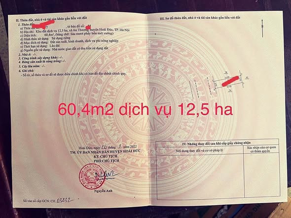 Bán đất 60m² full thổ cư ngang 4m giá 8.8 tỷ tại Đường An Khánh Xã An Khánh
