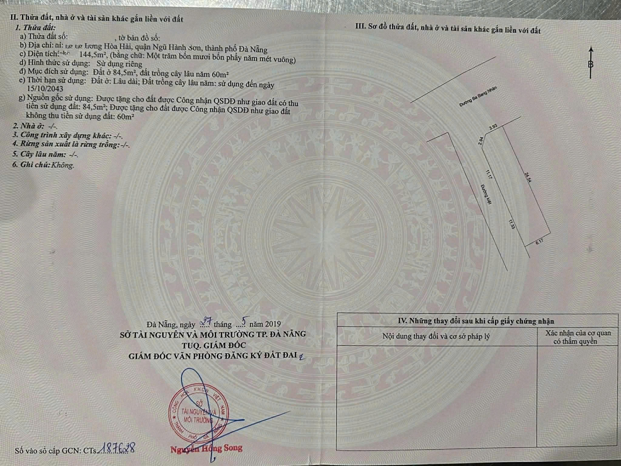 📌📌📌LÀM VIỆC TRỰC TIẾP GIÁ TỐT !!! Bán đất Bà Bang Nhãn, Khuê Mỹ