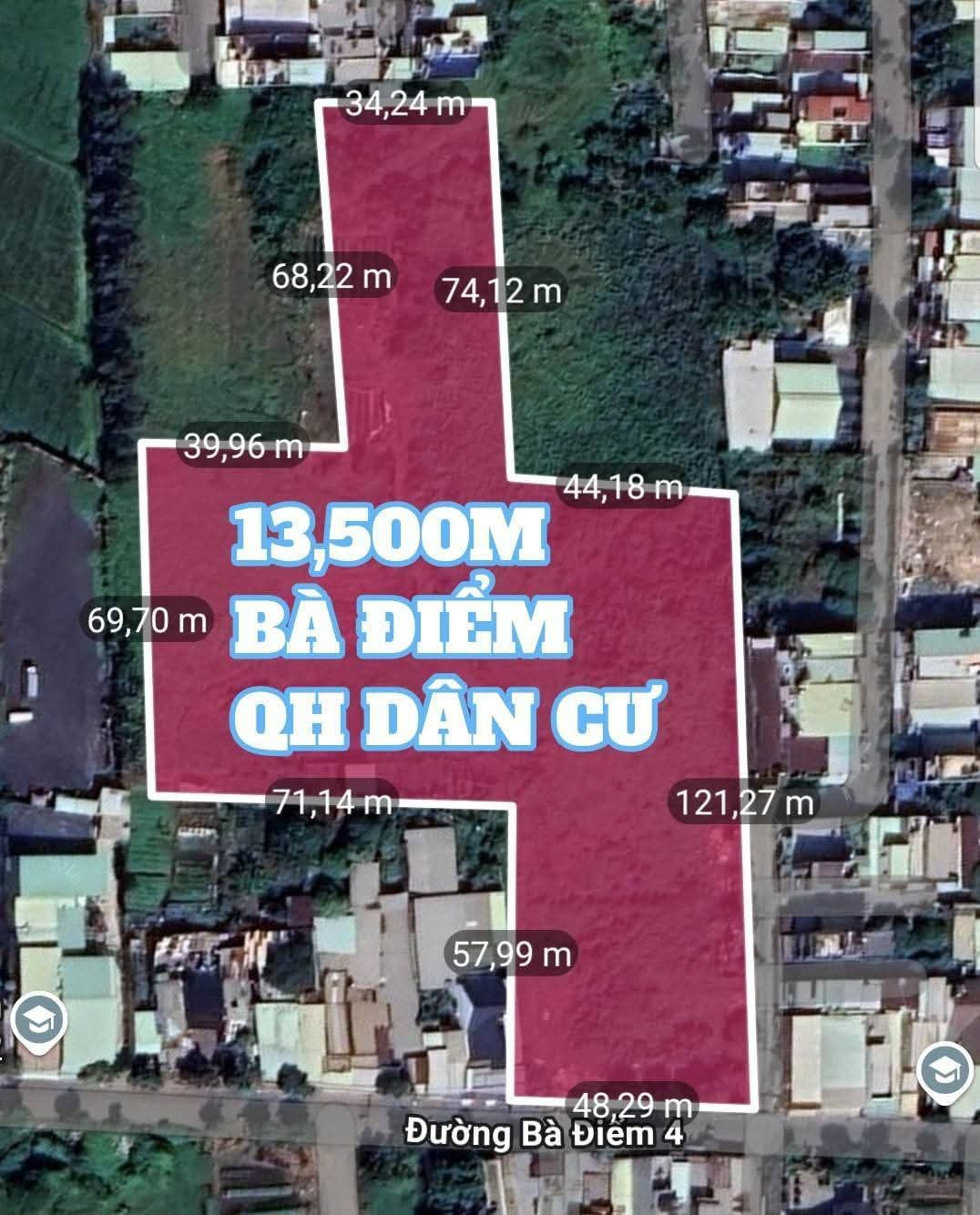 Bán đất 15000m² giá tốt gọi Đất Lớn.Com chuyên đất lớn Hóc Môn Xã Bà Điểm
