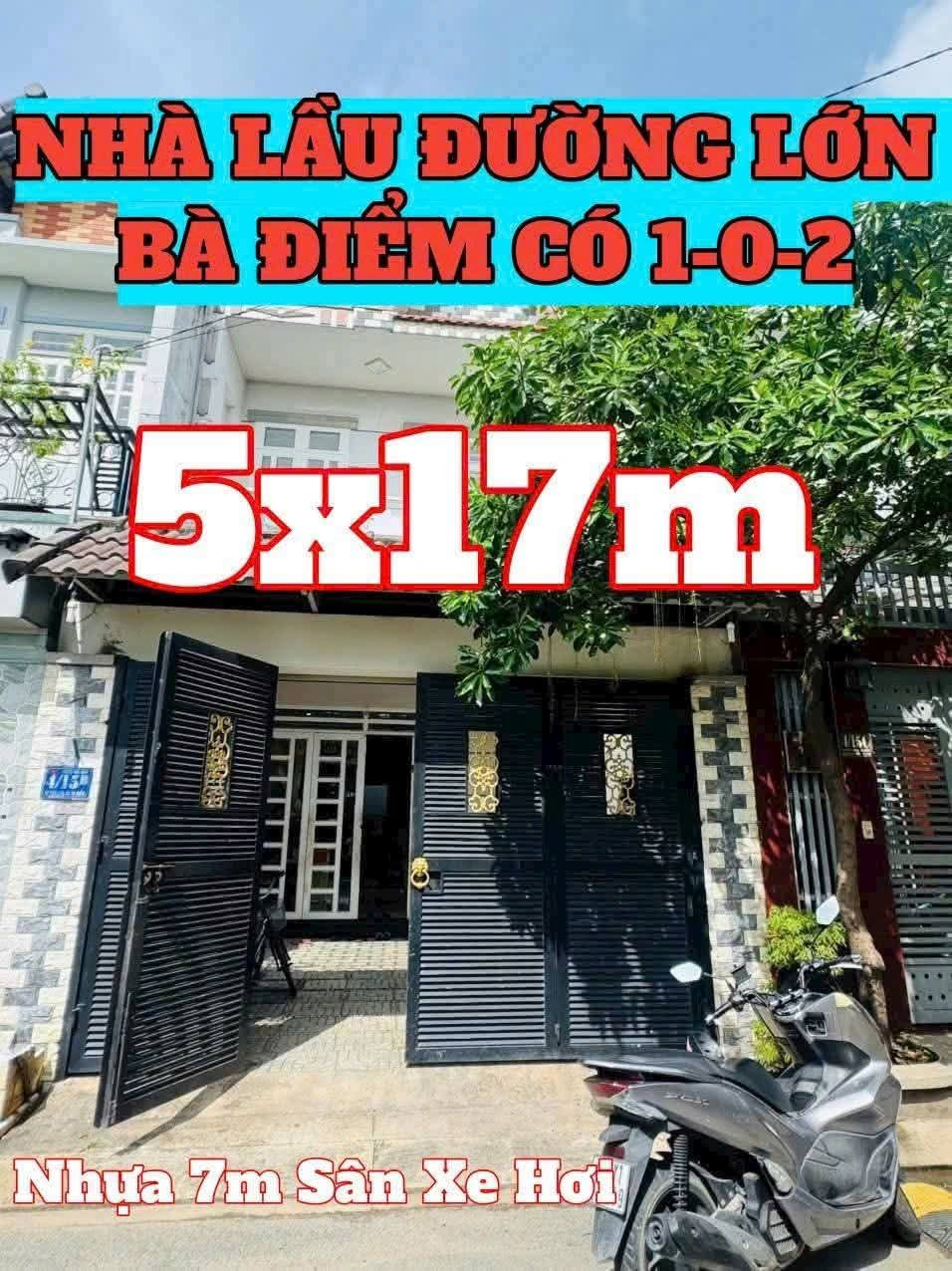 🔴Bán nhà trệt 2 lầu 85m² ngang 5x17m đường nhựa 7m giá nhỉnh 5 tỷ Xã Bà Điểm nhanh mới kịp