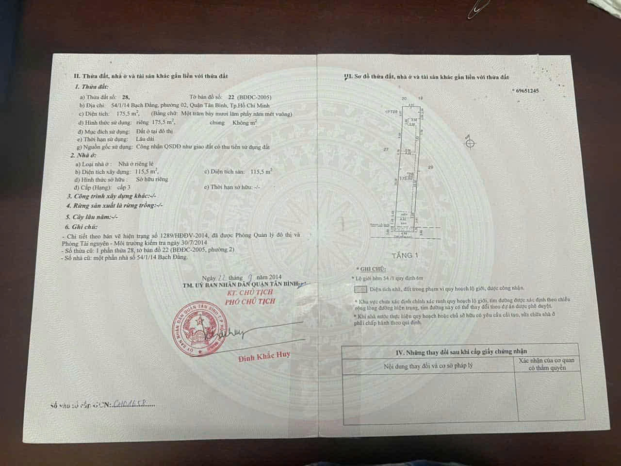 Bán nhà Bạch Đằng, Phường 2, Quận Tân Bình – Giá 24,5 tỷ