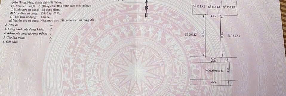 ☘️Siêu hiếm 48m2 đất TĐC Thượng Lý, Hồng Bàng. Giá 4,8 tỷ