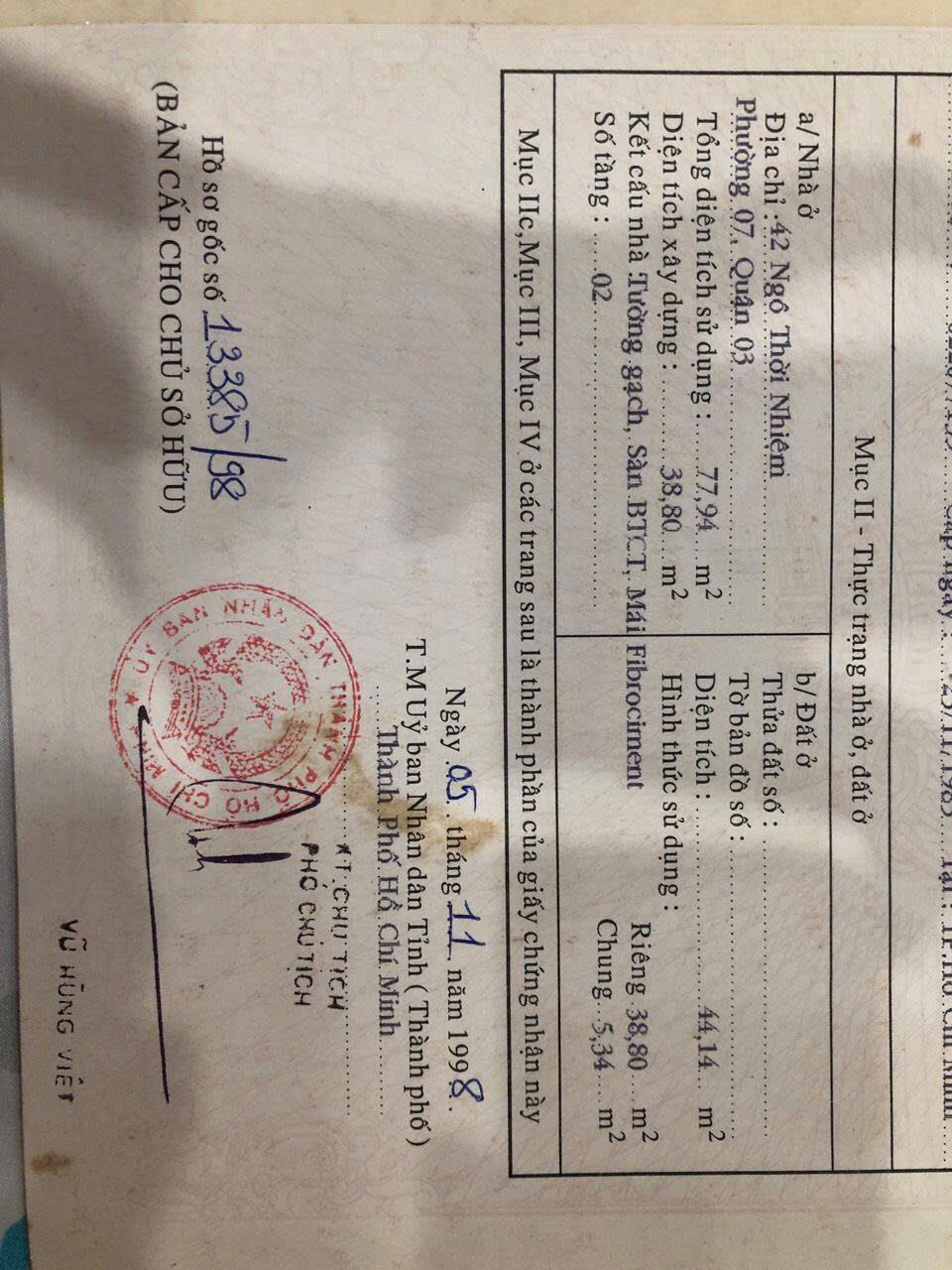 Bán nhà Mặt tiền Ngô Thời Nhiệm, P.7, Q.3 – Giá 25,5 tỷ
