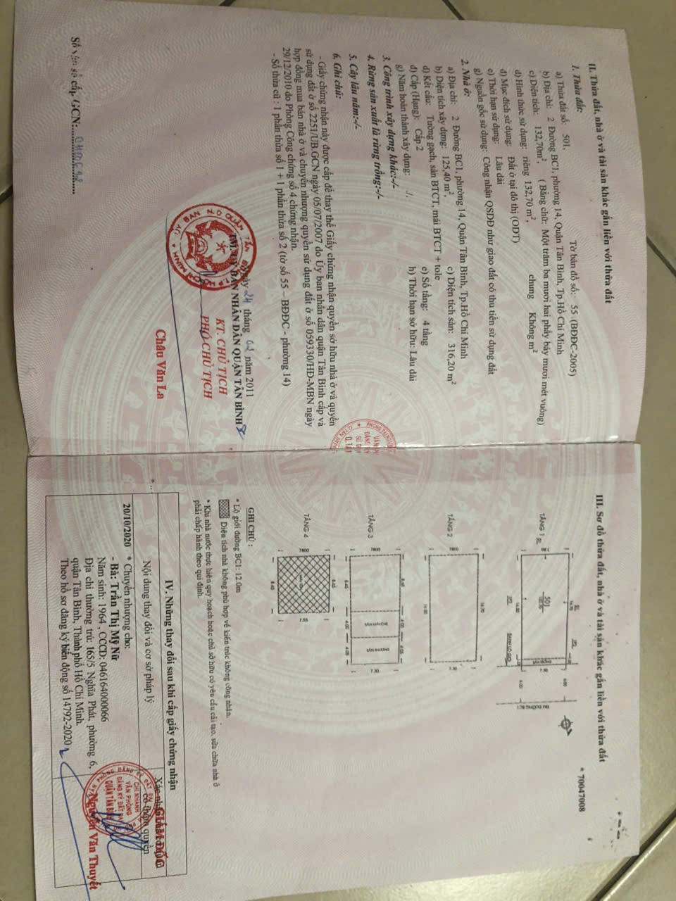 Bán nhà 2 Bàu Cát 1, P.14, Tân Bình – Giá 38 tỷ