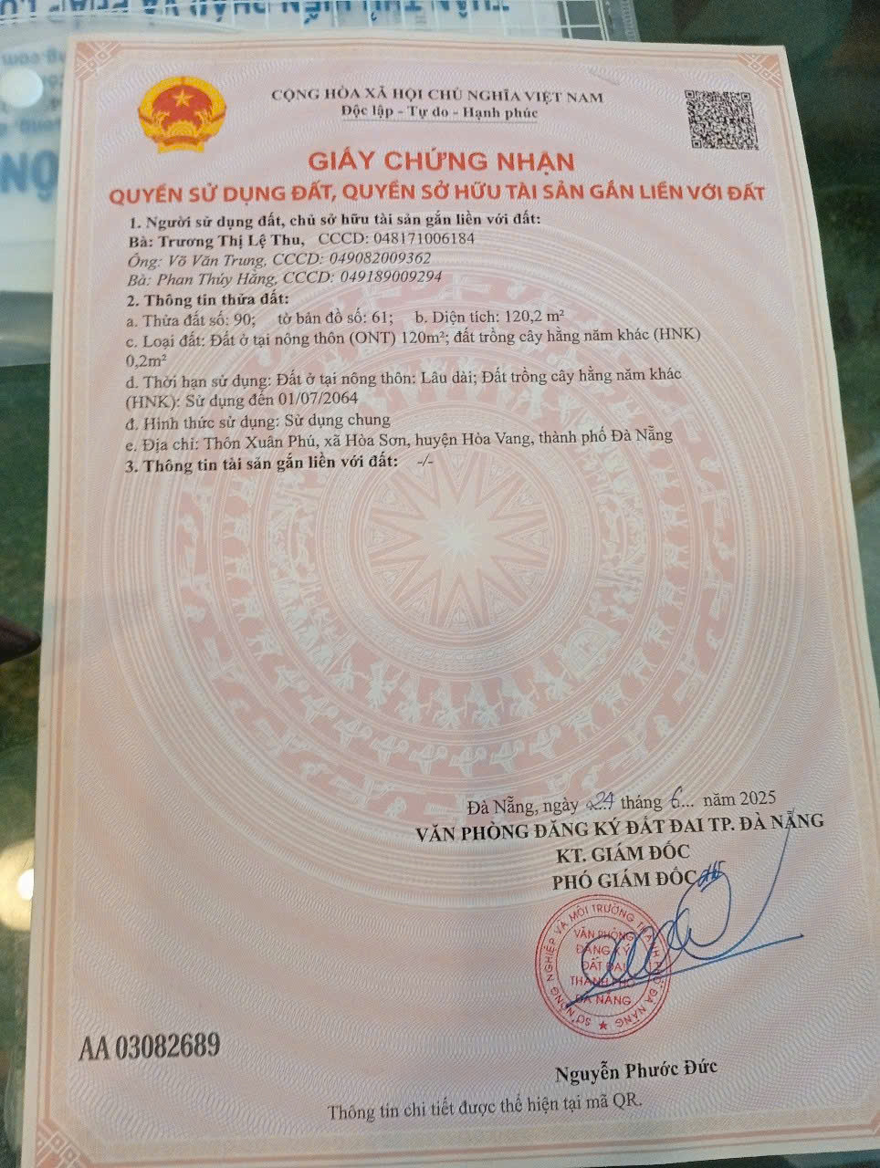 📌📌📌LÀM VIỆC TRỰC TIẾP GIÁ TỐT !!! Bán đất Bàu Mạc 20, Hòa Khánh Bắc