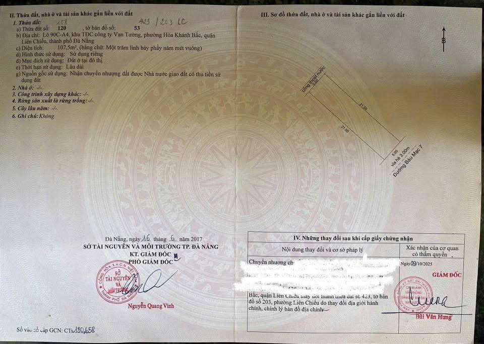 📌📌📌LÀM VIỆC TRỰC TIẾP GIÁ TỐT !!! Bán đất Bàu Mạc 7, Hòa Khánh Bắc