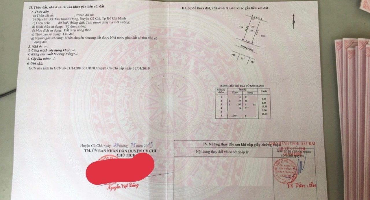 Cần bán gấp lô đất tại Bến Đình , Tân Thạnh Đông , Củ Chi chỉ còn 1 lô duy nhất 400 triệu / 80m2