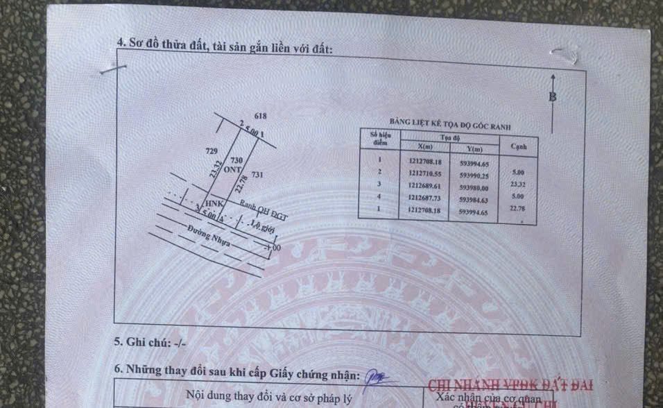 Bán đất thổ cư đường nhựa 1/ Bến Than , xã Hòa Phú dt 115m2 giá 2,5 tỷ