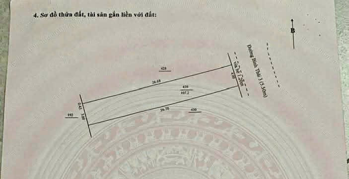Bán đất đường Bình Thái 3, Khuê Trung, Cẩm Lệ - 108m2 - 5.2 Tỷ TL