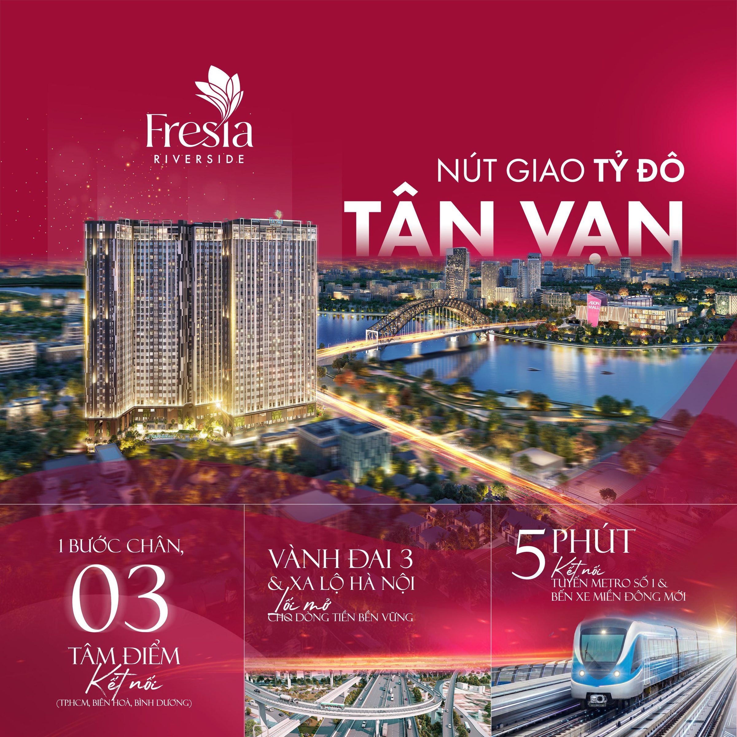 FRESIA RIVERSIDE - Căn Hộ Thương Mại Cao Cấp Tại Phường Tân Vạn - Gần TTTM Aeon Đồng Nai