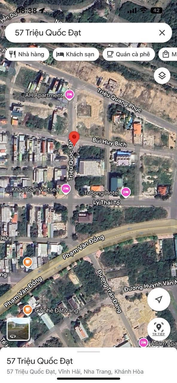 4 lô liền kề Tái Định Cư Hòn Sện, Vĩnh Hoà Nha Trang, thích hợp xây căn hộ, khách sạn