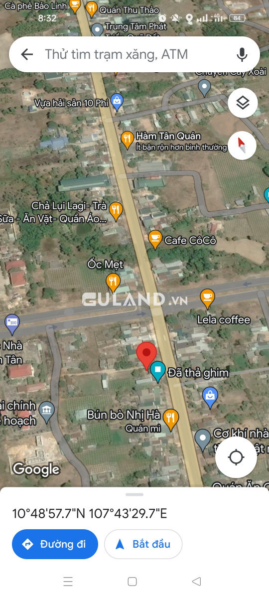 Bán đất thổ cư, hai mặt tiền đường Cách mạng tháng tám