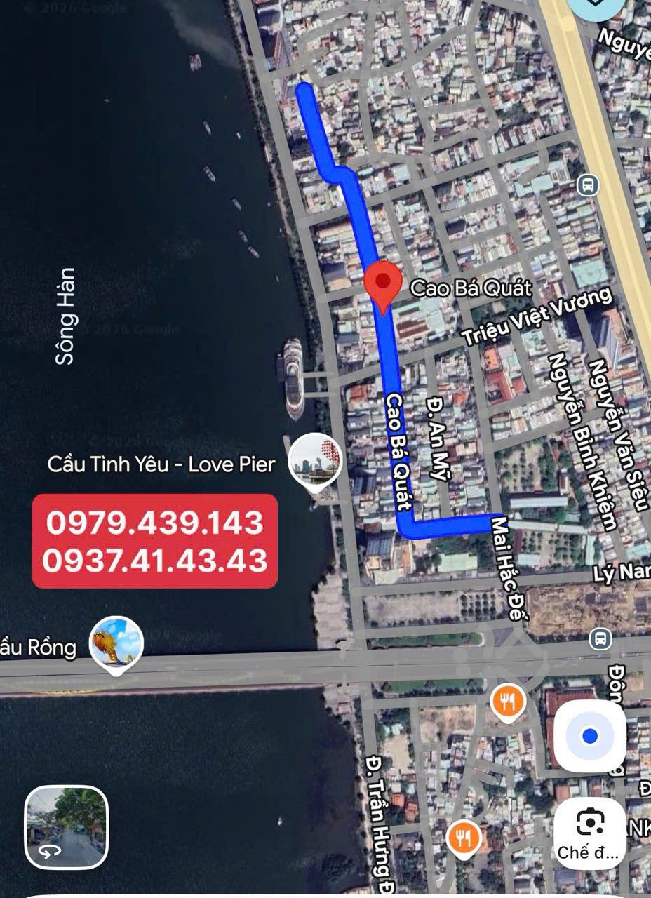 ĐẤT MẶT TIỀN CAO BÁ QUÁT - NGAY CẦU TÌNH YÊU - GIÁ ĐẸP