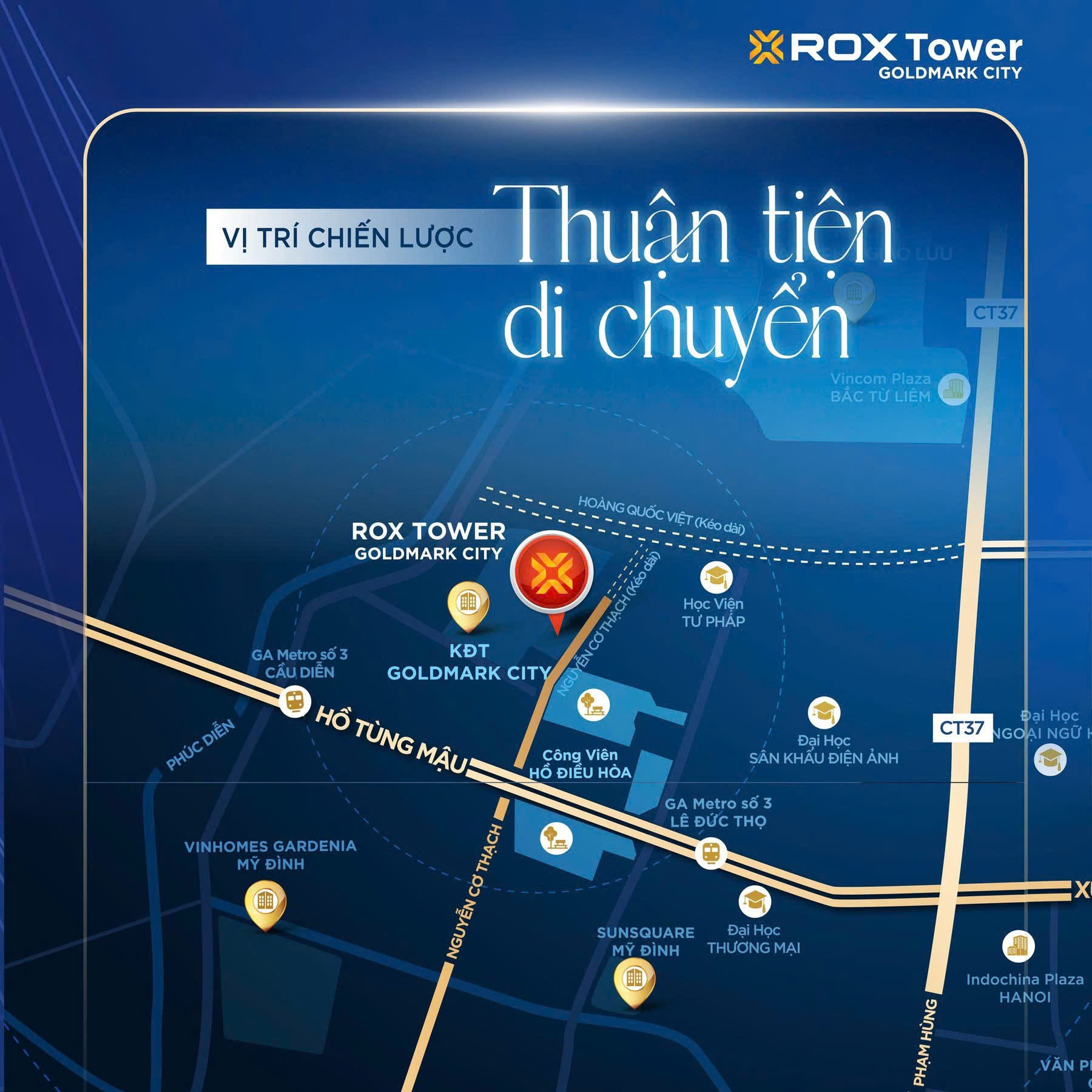 🔥 Goldmark City 136 Hồ Tùng Mậu – Giá Thuê Chỉ 12 USD/m²