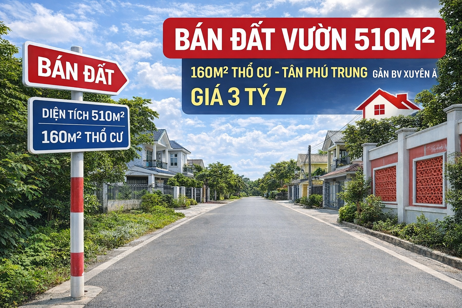 Đất 175m2 Full Thổ cư tại đường Cây Bài Giá Chưa đến 2 tỷ