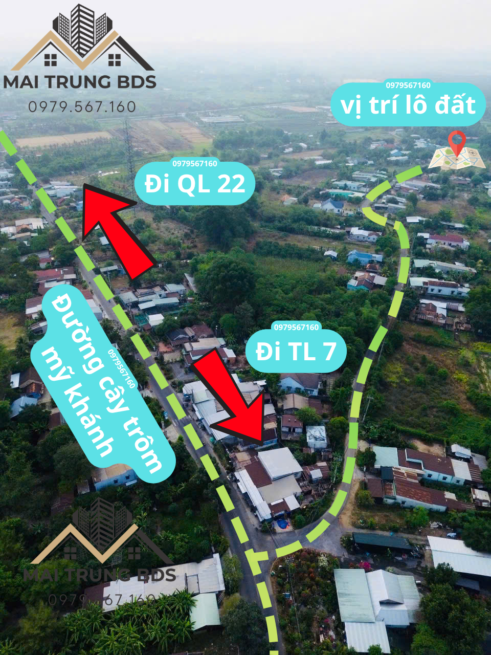 ĐẤT VƯỜN GIÁ TỐT TẠI CỦ CHI – MT NGUYỄN THỊ MĂNG, THÁI MỸ – 1.055m² có 300m thổ cư – GIÁ 3 TỶ xxx nhỏ