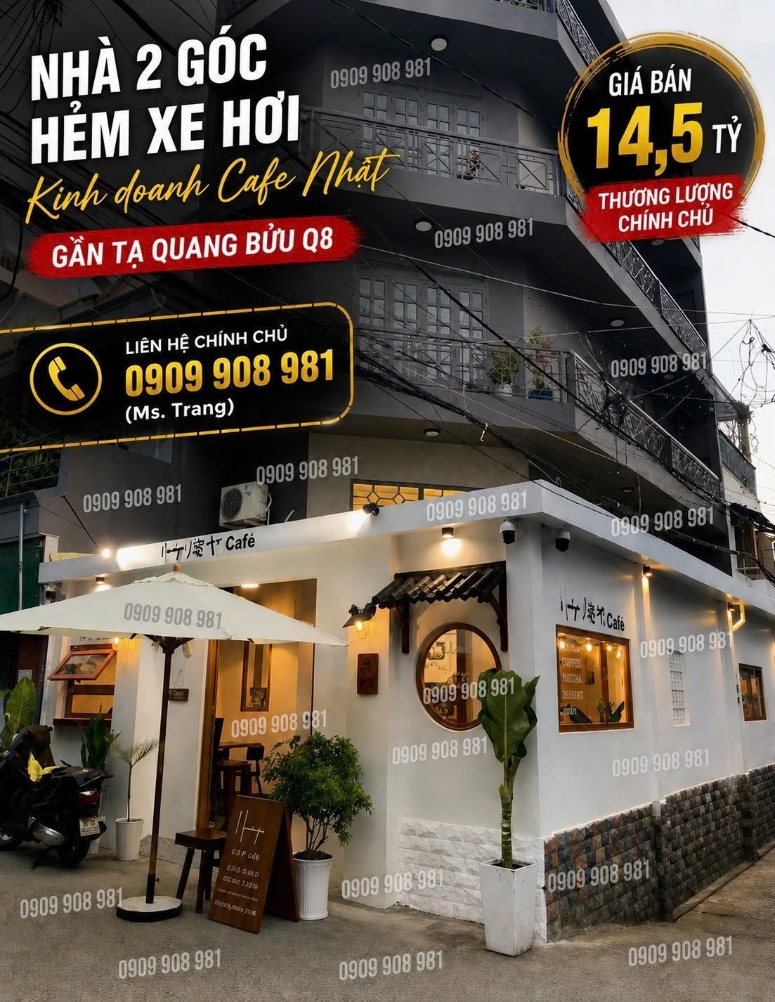 BÁN NHÀ 2 GÓC HẺM XE HƠI – ĐANG KINH DOANH CAFE NHẬT – GẦN TẠ QUANG BỬU Q8