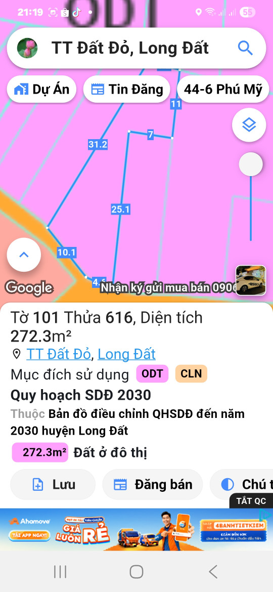 Đất thổ đẹp cần bán đường Châu Văn biếc. Tt Đất Đỏ giá rẻ