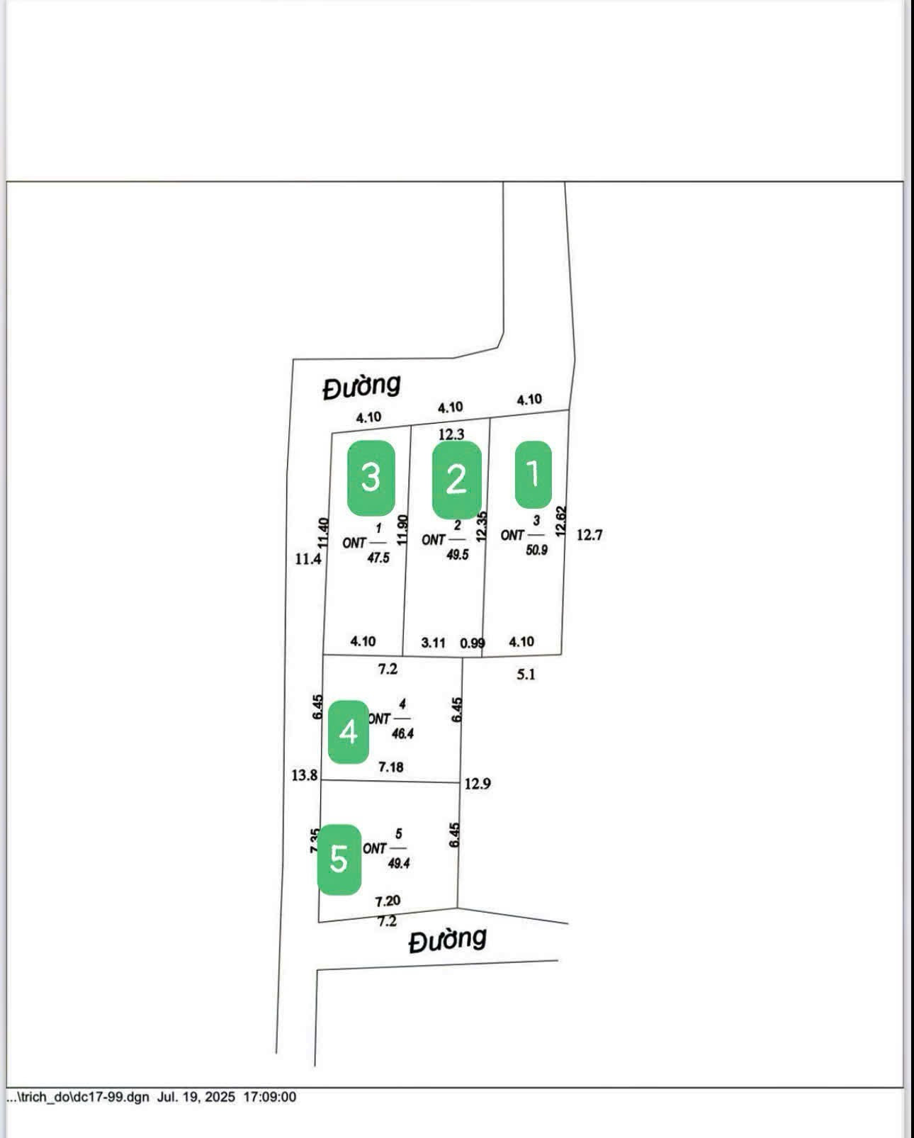 Bán đất 49,5m² ngang 4,1m giá 1.2 tỷ Phường Mỹ Hào