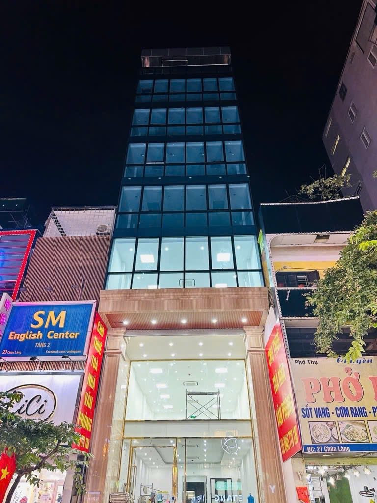 BÁN TÒA NHÀ MẶT PHỐ CHÙA LÁNG. 120M2 - 9 TẦNG. THANG MÁY. THÔNG SÀN.