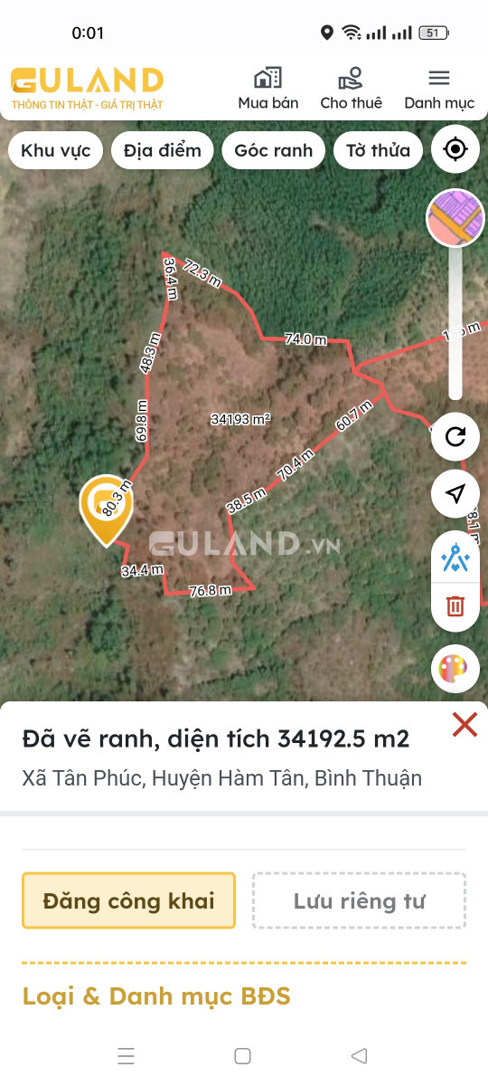 Bán đất mẫu gần hồ nước sạch Tân Phúc