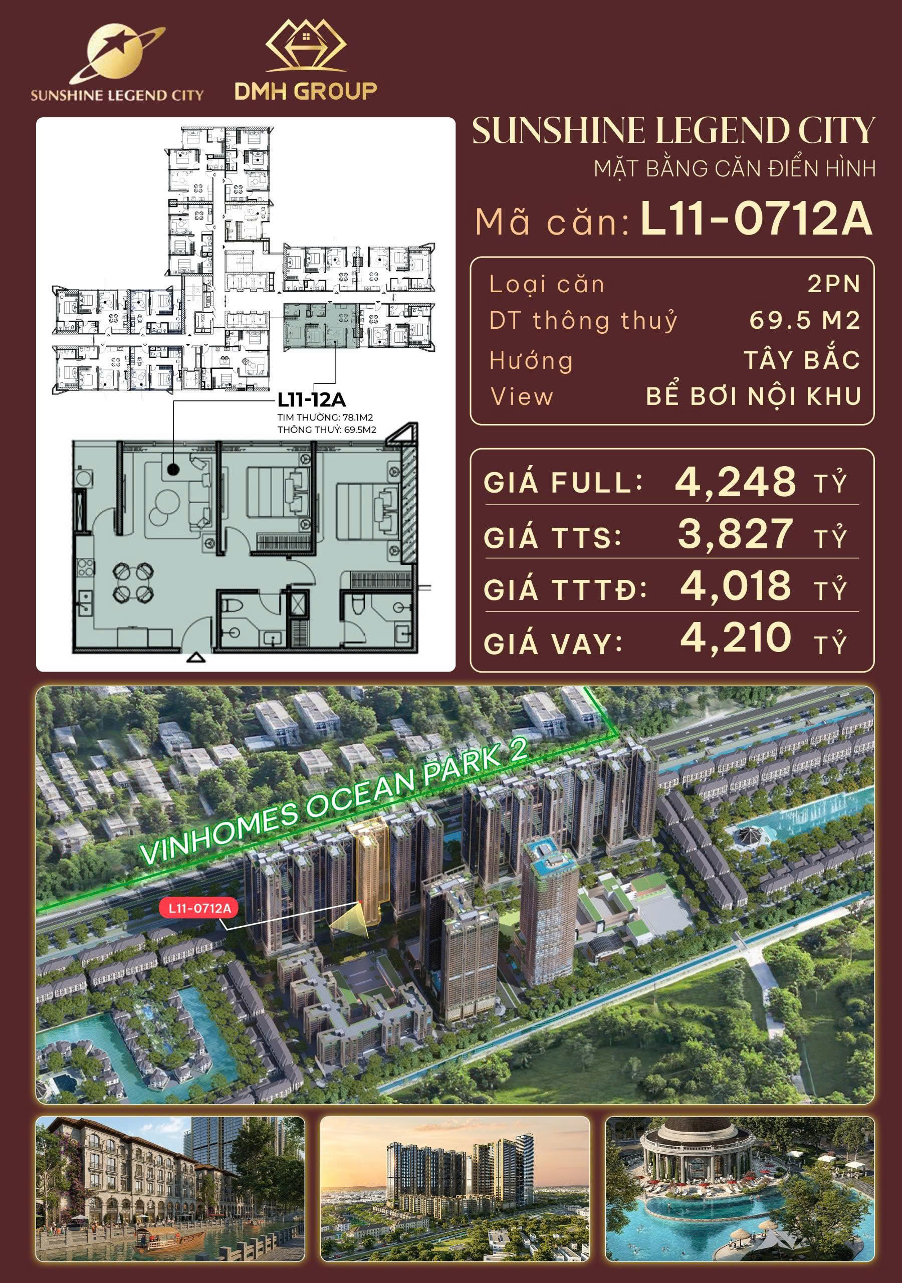 BÁN GẤP - CĂN HỘ SUNSHINE LEGEND CITY – TK 2 NGỦ- FULL NỘI THẤT CAO CẤP CHÂU ÂU