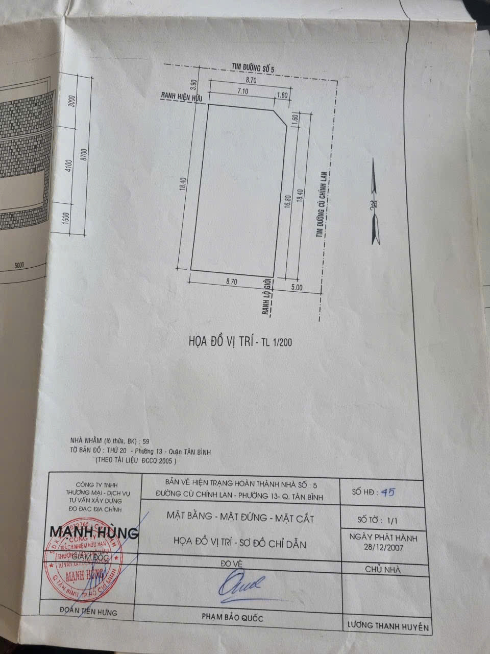 Bán nhà Cù Chính Lan, Phường 13 , Quận Tân Bình – Giá 35 tỷ