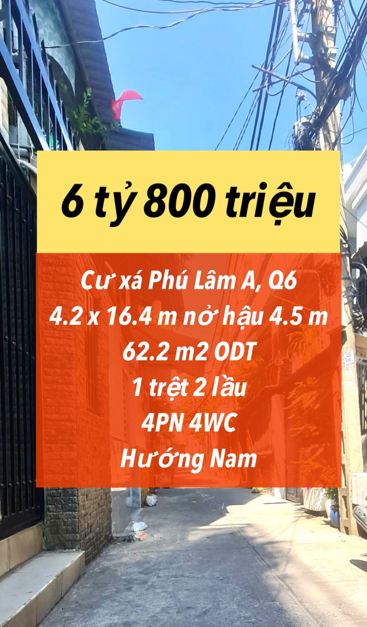 Nhà 4 phòng Cư Xá Phú Lâm A