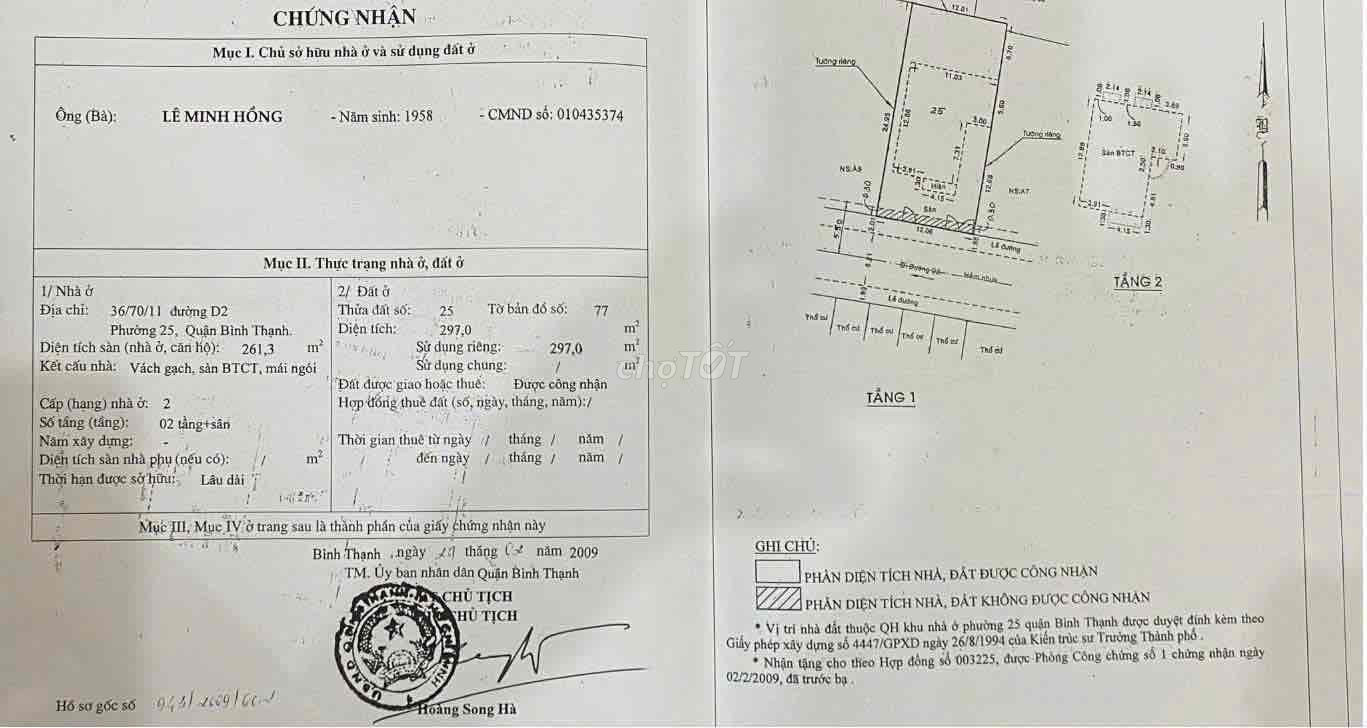 Bán nhà 36/70/11 Đường D2, Phường 25, Bình Thạnh – Giá 54 tỷ