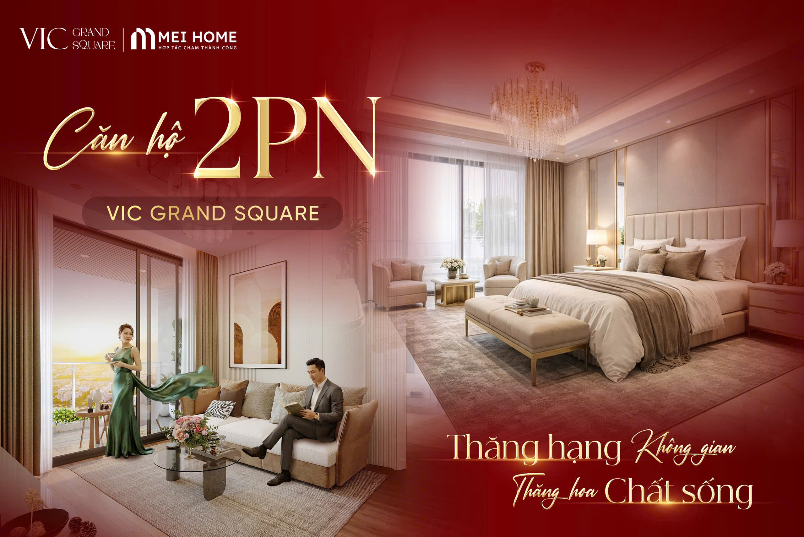 CĂN HỘ 2PN VIC GRAND SQUARE – KHÔNG GIAN ĐỦ ĐẦY CHO GIA ĐÌNH, GIÁ TRỊ BỀN VỮNG CHO TƯƠNG LAI
