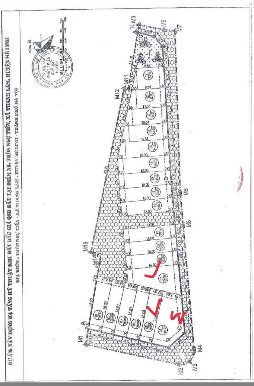 Anh trai cần bán 3 lô đất đấu giá X5 Ngự Tiền- Thanh Lâm - Mê Linh - Hà Nội.

Lô 5: dt 100m2 giá 64 triệu

Lô 6 góc ngã tư: 184,3m2 x giá 75 triệu 

Lô 7 : dt 165,2m x giá 52 triệu ( mặt tiền 12m quá đẹp)