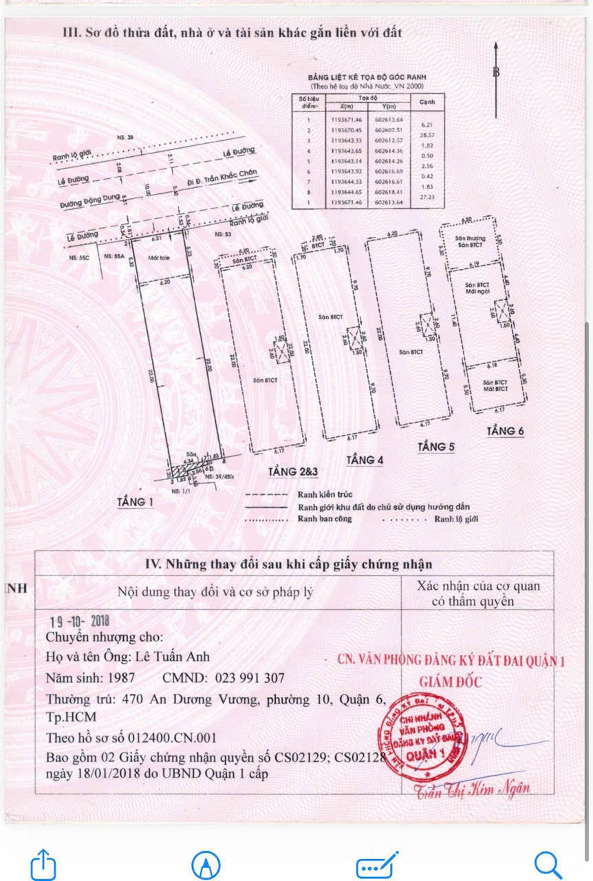 Bán nhà Mặt tiền Đặng Dung, Phường Tân Định, Quận 1 – Giá 78 tỷ