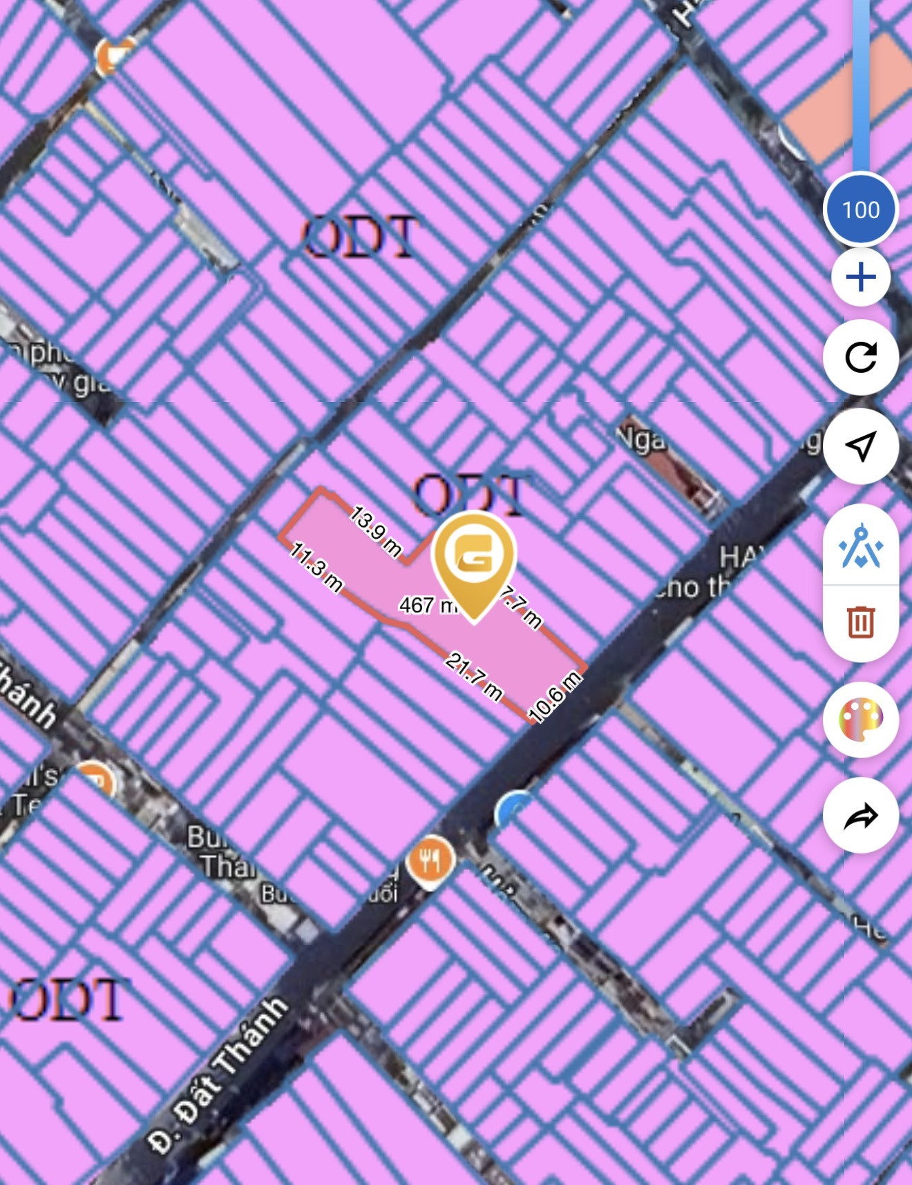 Bán đất 455m² giá 100 tỷ Phường Tân Hòa