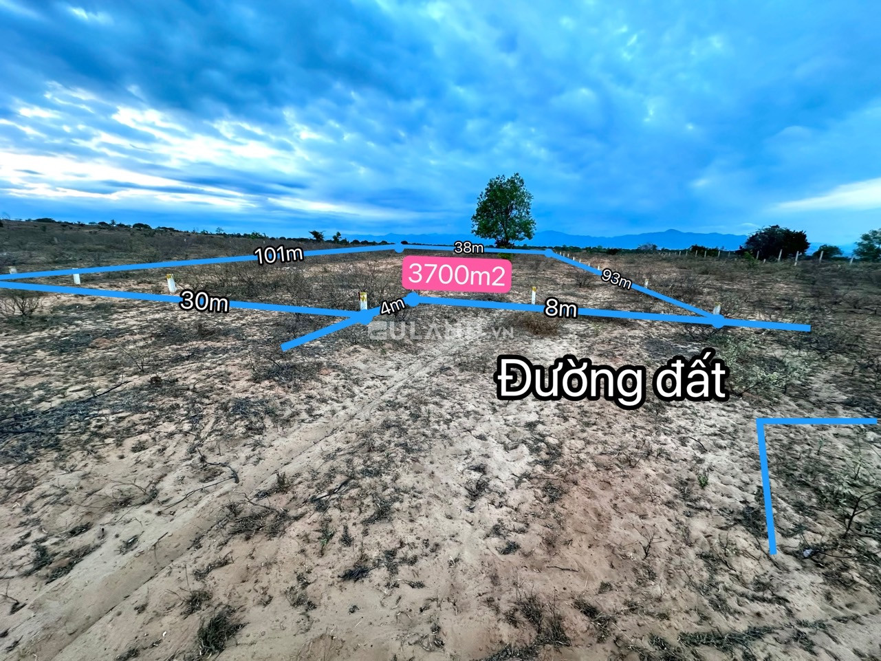 Bán đất 3700m² ngang 38m giá 1.3 tỷ tại Xã Phan Rí Thành Huyện Bắc Bình