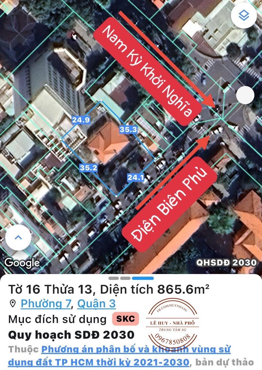 Bán đất 865.5m² ngang 24m giá 340 tỷ Phường Xuân Hòa