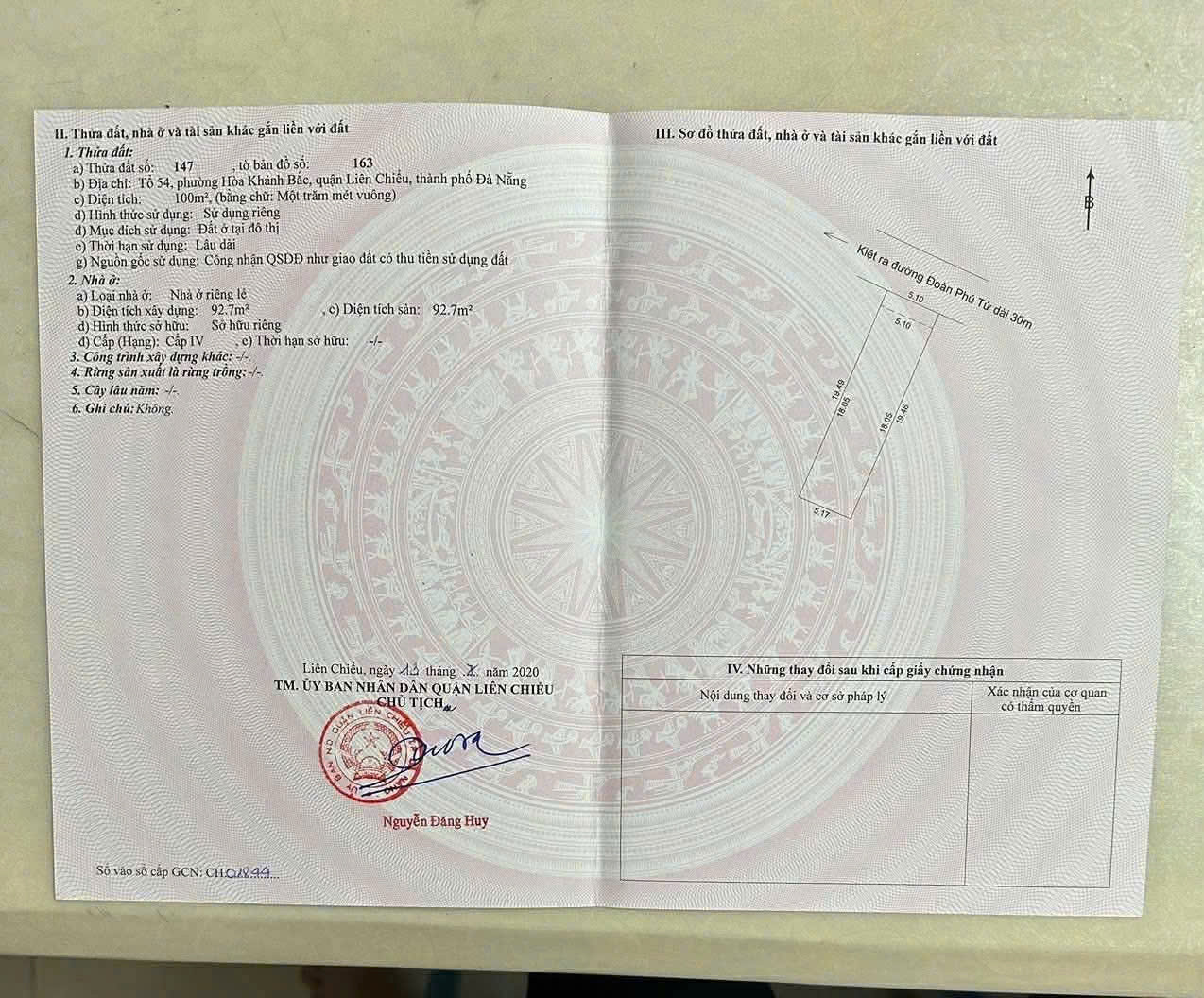 📌📌📌LÀM VIỆC TRỰC TIẾP GIÁ TỐT !!! Bán nhà kiệt Đoàn Phú Tứ, Hòa Khánh Bắc