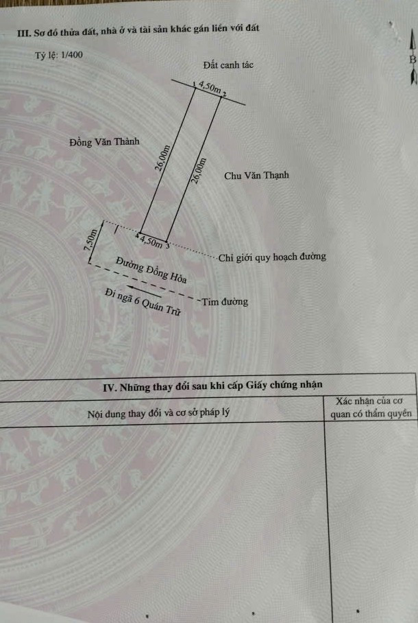 [VVIP] Lô đất mặt đường Đồng Hòa 117m² full thổ cư ngang 4,5m giá 7.25 tỷ tại Đường Đồng Hoà Phường Phù Liễn, Kiến An