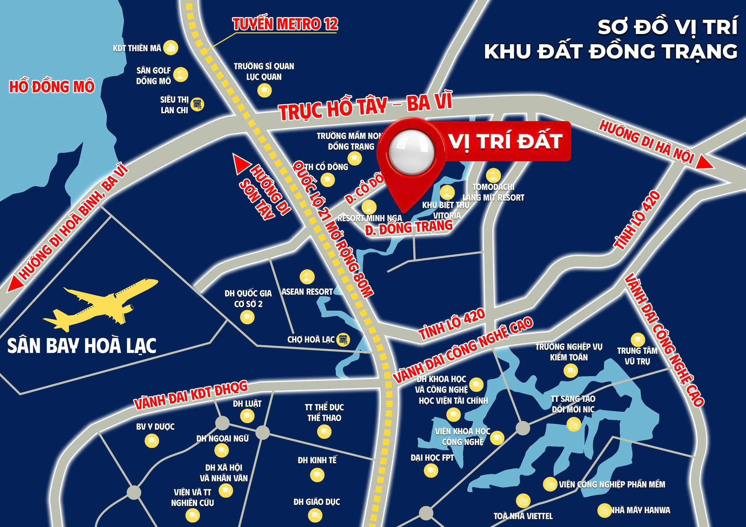 BÁN ĐẤT NỀN HÒA LẠC GẦN ĐẠI HỌC QUỐC GIA VÀ HỌC VIỆN TÀI CHÍNH. GIÁ CHỈ TỪ 3TY
